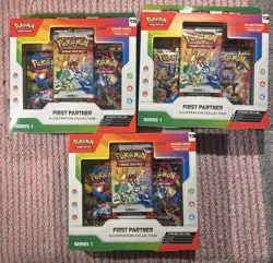Pokemon First Partner Illustration Collection Series 1 New/Sealed (Lot of 3) - Image 1