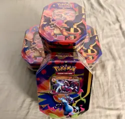 Pokemon TCG Mega Charizard Ex X & Y Tins x4 🔥FACTORY PRISTINE 🚀 FREE SHIPPING - Image 4