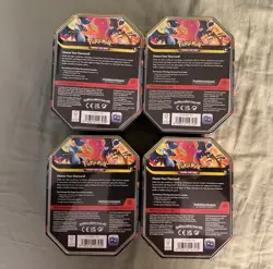 Pokemon TCG Mega Charizard Ex X & Y Tins x4 🔥FACTORY PRISTINE 🚀 FREE SHIPPING - Image 5