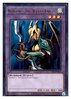 Yugioh! Dragoness the Wicked Knight-LOB-EN086- Rare-NM - Image 1
