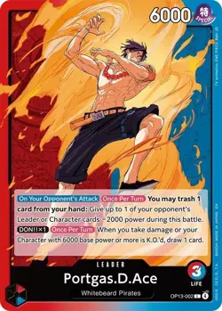 Portgas.D.Ace (002) OP13-002 L One Piece Carrying On His Will - Image 1