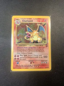 Pokemon Card TCG Charizard 004/130 Base Set 2 Holo MP Vintage - Image 1