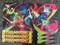 Pokemon TCG Mega Charizard X League Cup Champion Playmat #2 - Image 1