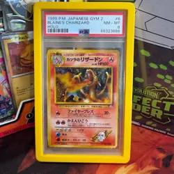 Blaine’s Charizard 2/132 - Gym Challenge - Japanese PSA 8 NM Pokemon - Image 1