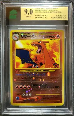 2000 Pokemon Charizard Japanese Neo 2 #006 Promo Rev Foil MNT 9 Mint W/Subgrades - Image 1