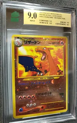 2000 Pokemon Charizard Japanese Neo 2 #006 Promo Rev Foil MNT 9 Mint W/Subgrades - Image 2