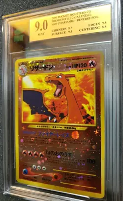 2000 Pokemon Charizard Japanese Neo 2 #006 Promo Rev Foil MNT 9 Mint W/Subgrades - Image 3
