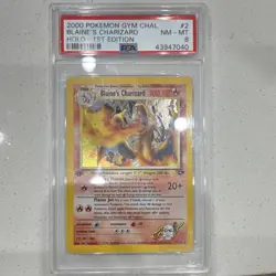 Pokemon Blaine's Charizard 2/132 Gym Challenge 1st Edition Holo Rare PSA 8 2000 - Image 1
