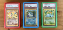 Pokemon TCG Base Set Charizard 4/102 Holo Blastoise 2/102 Venusaur 15/102 PSA - Image 1