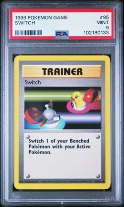 PSA 9 TRAINER SWITCH 95 BASE SET POKEMON MINT VINTAGE - Image 1