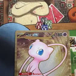 Pokemon TCG 151 MEW EN 205/165 Mew EX Metal Card Promo - Image 2