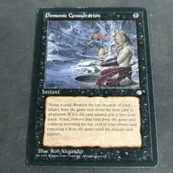 Demonic Consultation (LP) - Uncommon #121 Ice Age Magic MTG Free Shipping - Image 1