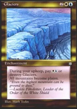 1 x Glaciers - Ice Age - Light Play - MTG - Image 1