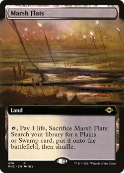 Marsh Flats #476 (Extended Art) Foil (MH2) MTG NM *Bubble Ship - Image 3