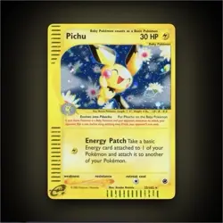 Pokemon Pichu 22/165 Expedition Base Set Reverse Holo Basic 30 HP English 2002 - Image 1