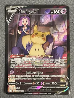Mimikyu V TG16/TG30 Holo V Rare Brilliant Stars Trainer Gallery Pokemon - Image 1