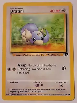 Pokemon TCG Dratini 53/82 Team Rocket Regular - Image 1