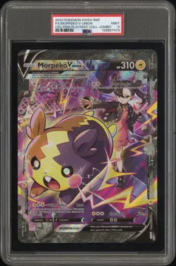 2023 POKEMON SWSH BLACK STAR PROMO FULL ART/MORPEKO V-UNION PSA 9 - Image 1