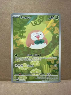 Pokemon Rowlet Illustration Rare Full Art Near Mint Perfect Order 090/088 - Image 1