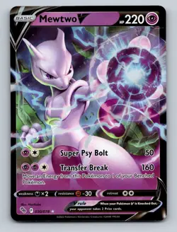 Mewtwo V Holo Ultra Rare Pokemon GO 030/078 NM - Image 1