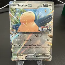 Snorlax ex 076/131 Prismatic Evolutions Stamped Promo Pokemon - Image 1