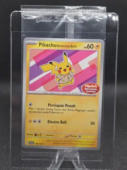 Pikachu Berkemaja Batik 190/SV-P Pokemon Indonesia Journey Promo - (Sealed) - Image 1