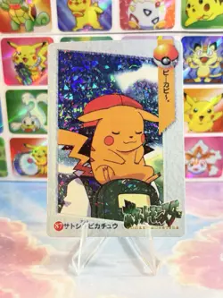 Pokemon Pikachu HOLO Vintage Pocket Monsters Prism Sticker 1998 Bandai Ninetndo - Image 1