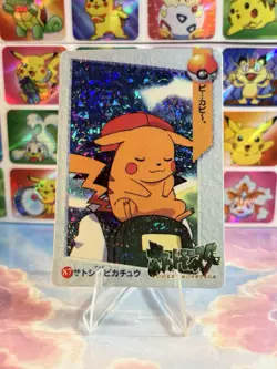 Pokemon Pikachu HOLO Vintage Pocket Monsters Prism Sticker 1998 Bandai Ninetndo - Image 3