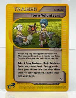 NM Town Volunteers 136/147 Aquapolis | Pokemon TCG 2003 E-Reader Vintage MINT 💎 - Image 1
