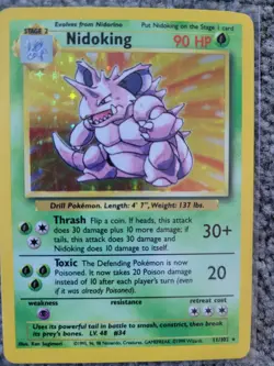 Pokemon TCG Nidoking Base Set 11/102 Holo 1999-2000 Wizards Base Set... - Image 1