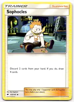 Sophocles 123/147 Uncommon Burning Shadows Pokemon Near Mint - Image 1