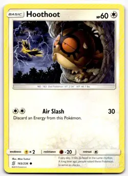 Hoothoot 165/236 Common Unified Minds Pokemon Near Mint - Image 1