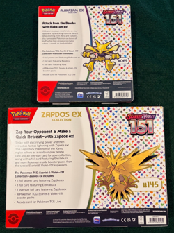 NEW Pokemon TCG Scarlet & Violet 151 Zapdos EX & Alakazam EX Collection Box Lot - Image 2