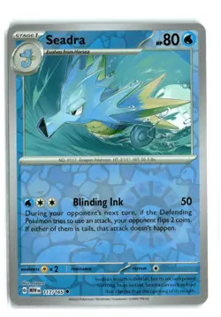 Seadra 117/165 151 REVERSE HOLO POKEMON TCG NM-LP - Image 1