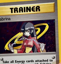Pokemon TCG Sabrina 20/132 Gym Challenge Holo Unlimited (NM) + Swirl - Image 2