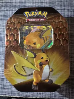 Hidden Fates Raichu Tin New and Factory Sealed Pokemon TCG 820650804816 - Image 1