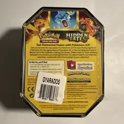 Pokemon TCG Hidden Fates Gyarados GX Tin NEW & Factory Sealed - Image 2