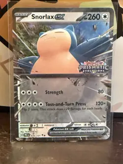 Snorlax ex 076/131 Prismatic Evolutions Stamped Promo Pokemon - Image 1