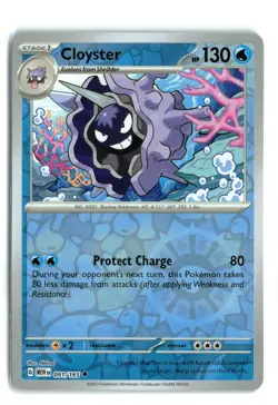 Cloyster 091/165 151 REVERSE HOLO POKEMON TCG NM-LP - Image 1