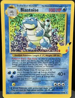 Pokemon TCG 25th Anniversary Blastoise Celebrations 2/102 NM/M - Image 1