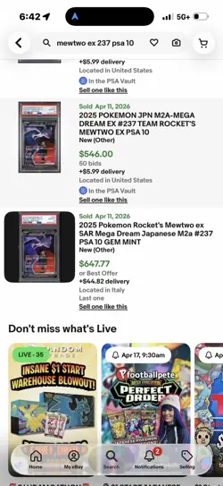 2025 POKEMON JPN MEGA DREAM EX SPECIAL ART RARE TEAM ROCKET'S MEWTWO EX PSA 10 - Image 4