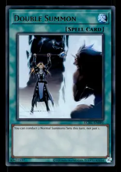 Double Summon LCKC-EN091 Ultra Rare Legendary Collection Kaiba Yu-Gi-Oh NM - Image 1