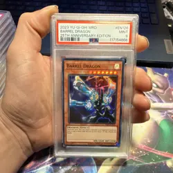 Yu-Gi-Oh! Barrel Dragon MRD-EN126 25th Anniversary PSA 9 Near Mint Graded - Image 1