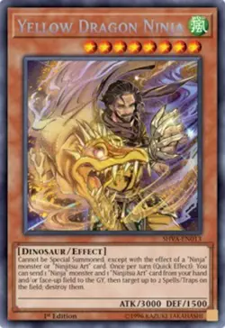 Yellow Dragon Ninja - SHVA-EN013 - Secret Rare - 1st Edition - Lightly Played - - Image 1