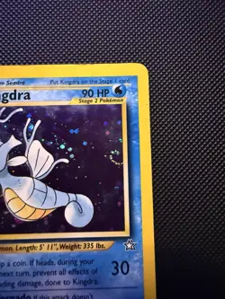 Pokemon Kingdra Holo Rare TCG Card Neo Genesis 8/111 Excellent With Half Swirl - Image 3