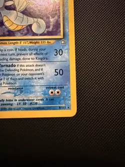 Pokemon Kingdra Holo Rare TCG Card Neo Genesis 8/111 Excellent With Half Swirl - Image 4