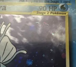 Pokemon TCG Kingdra Neo Genesis Holo Rare Card 8/111 Half Swirl DOT BLEED ERROR - Image 2
