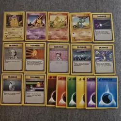 18x Base Set Bundle Original WOTC Pokemon Cards Vintage 1996 Lot Retro Pikachu - Image 1