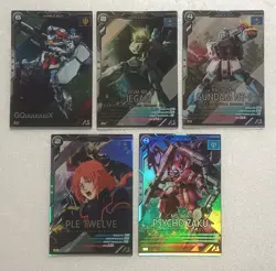 Lot of 5 Japanese Mobile Suit Gundam Arsenal Base Master Rare Card set - Image 1