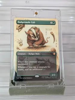 MTG Badgermole Cub (Borderless) TLA 326 - Magic The Gathering Card - Image 1